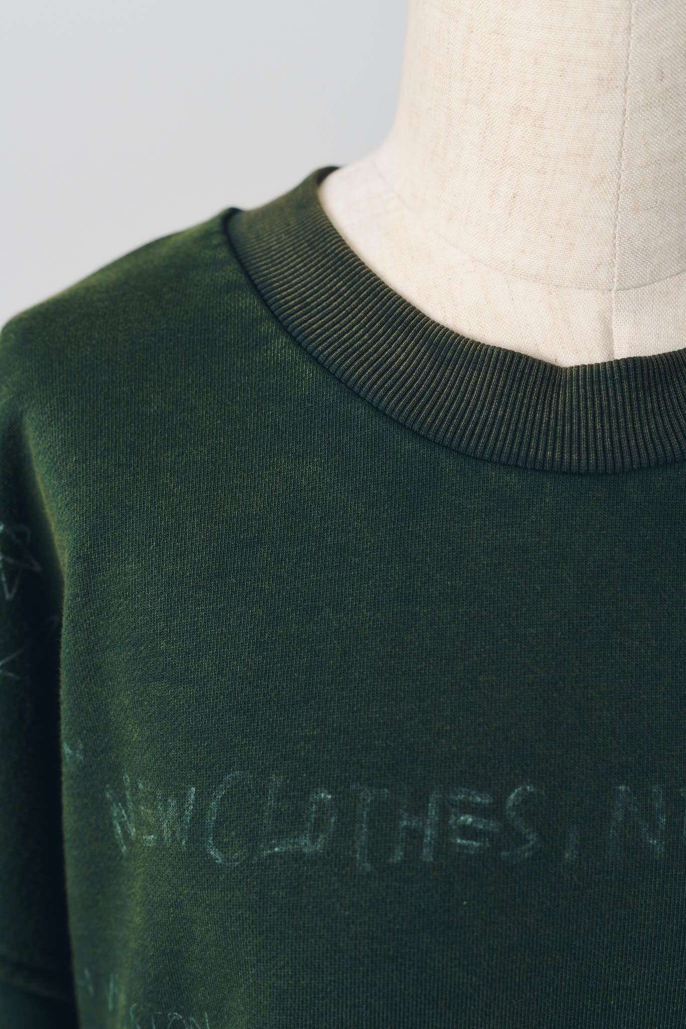 メッセージ スウェット (グリーン) message sweatshirt(unisex) (Green) / 26AW