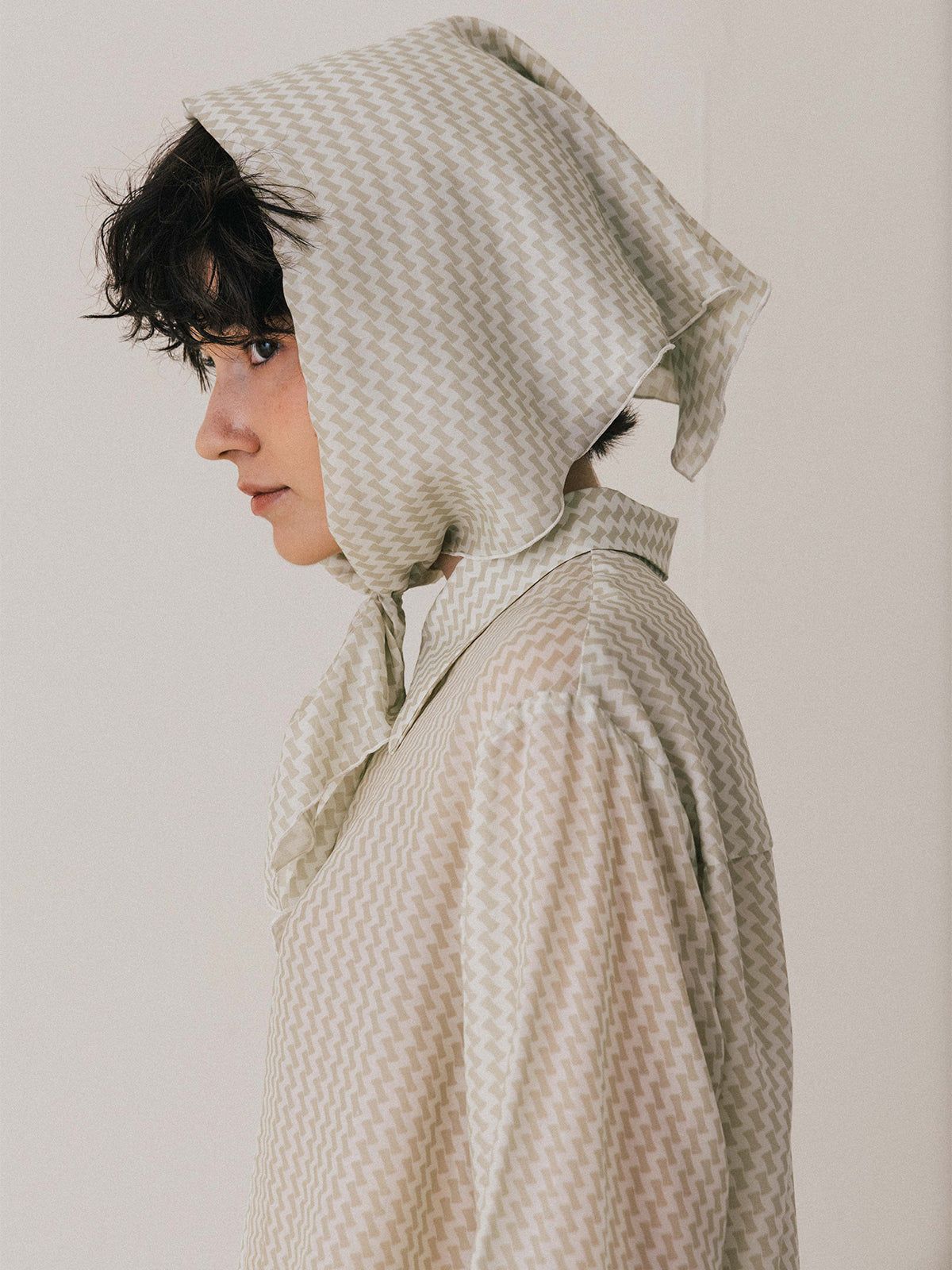 【25AW】GEOMETRIC SHIRT / ジオメトリックシャツ (ベージュ)