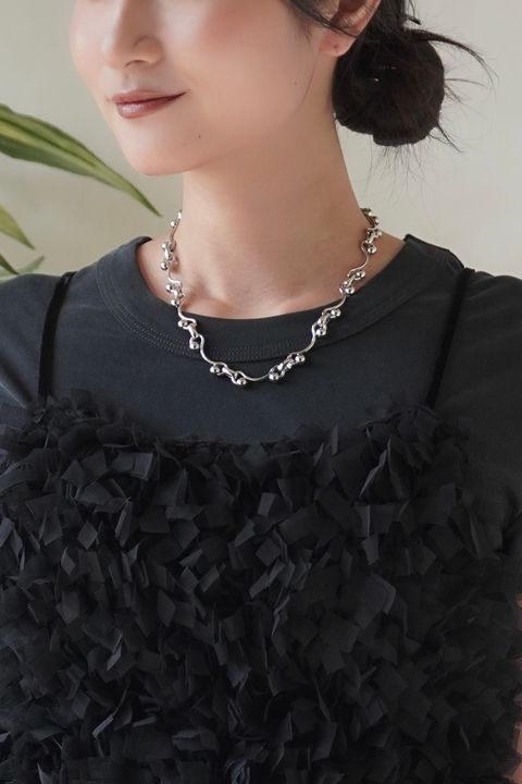 ウェーブオービットネックレス (シルバー) Wave Orbit Necklace (Silver) / 26AW