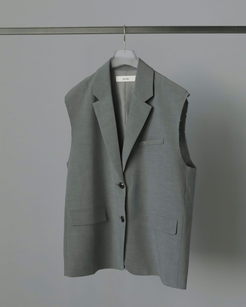 Cutoff Over Vest / カットオフ オーバーベスト (グレー)