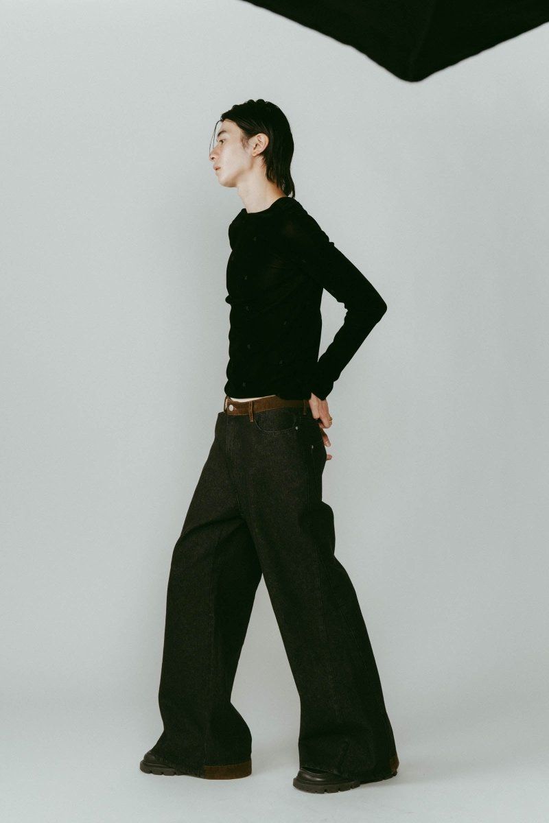 denim baggy pants(unisex) / デニムバギーパンツ (ブラック) / 25AW