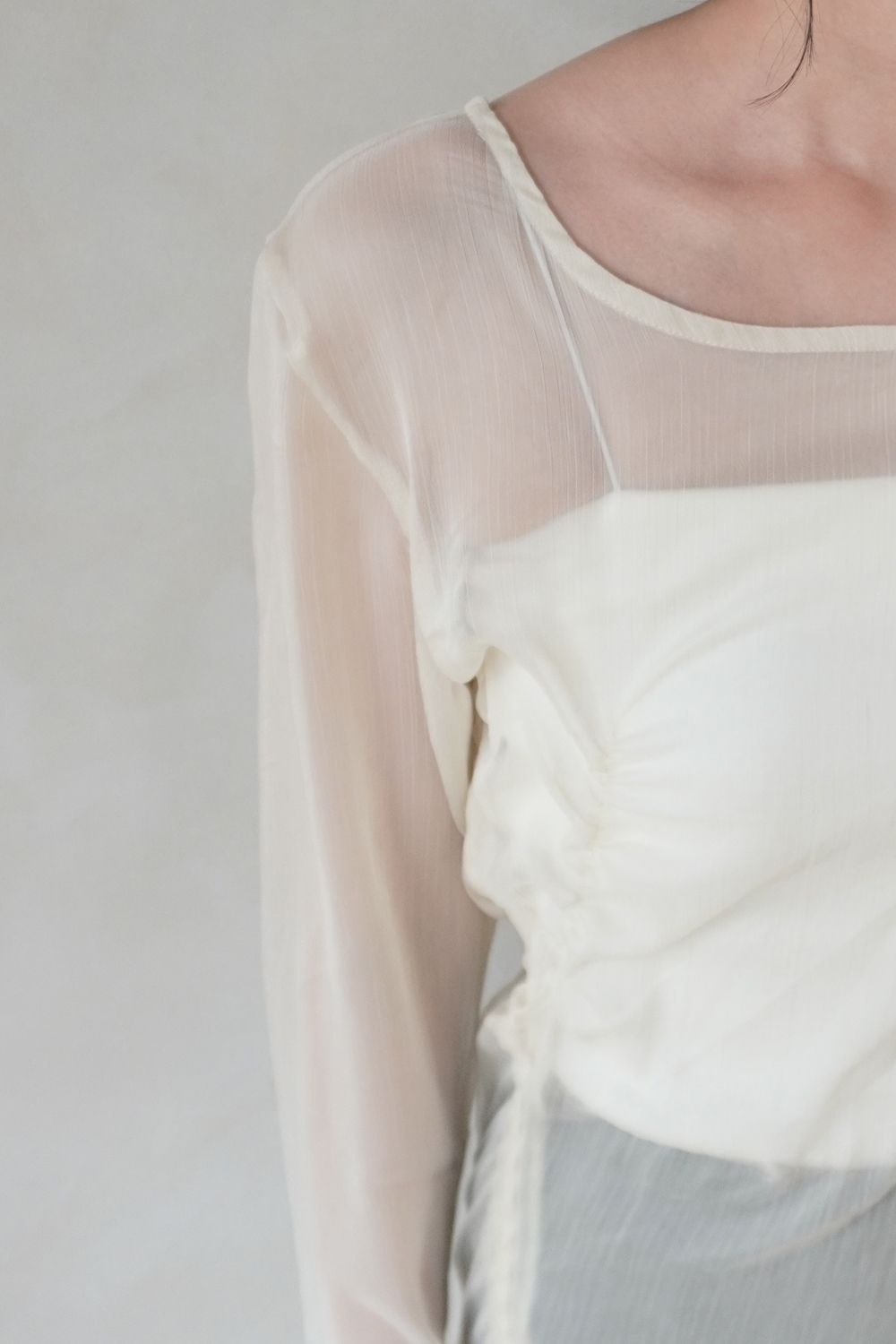 【KnuthMarf】asymmetry sheer long onepiece asymmetry sheer long one piece/4color | KNUTH MARF