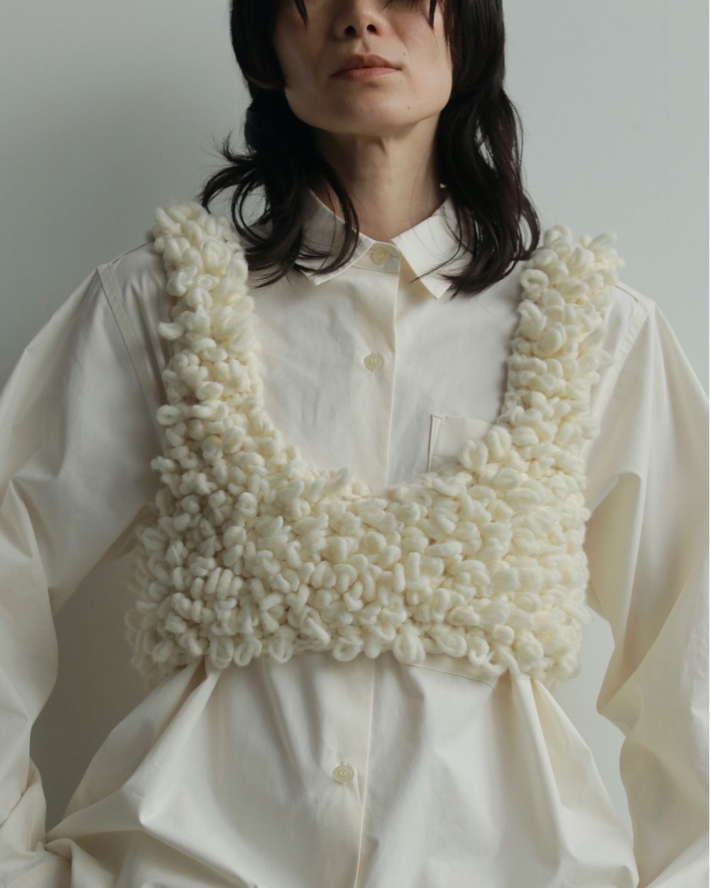 【25AW】Loop Knit Vest / ループニットベスト (アイボリー)