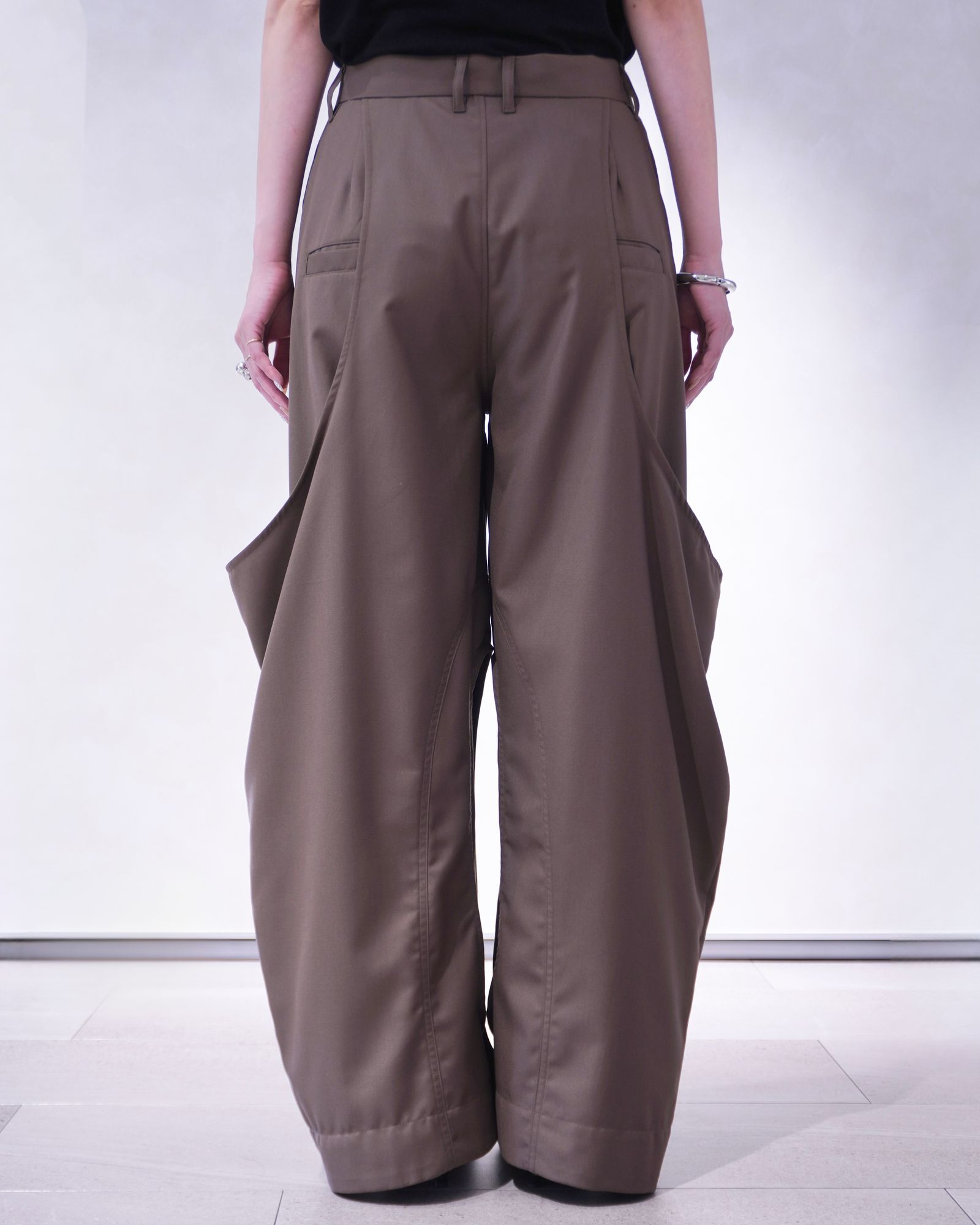 ハイブーツ ディテール パンツ (ブラウン) high-boot detail pants(unisex) (Brown) /  26SS