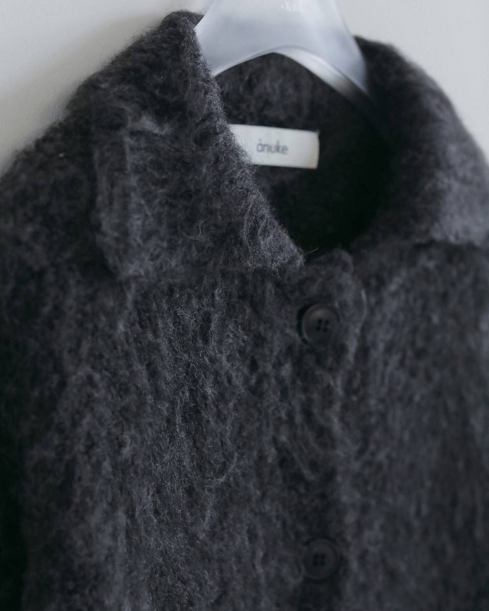 ブラッシュド ニットジャケット (チャコールグレー) Brushed Knit Jacket (Charcoal gray) / 26AW 【6月29日まで期間限定予約】