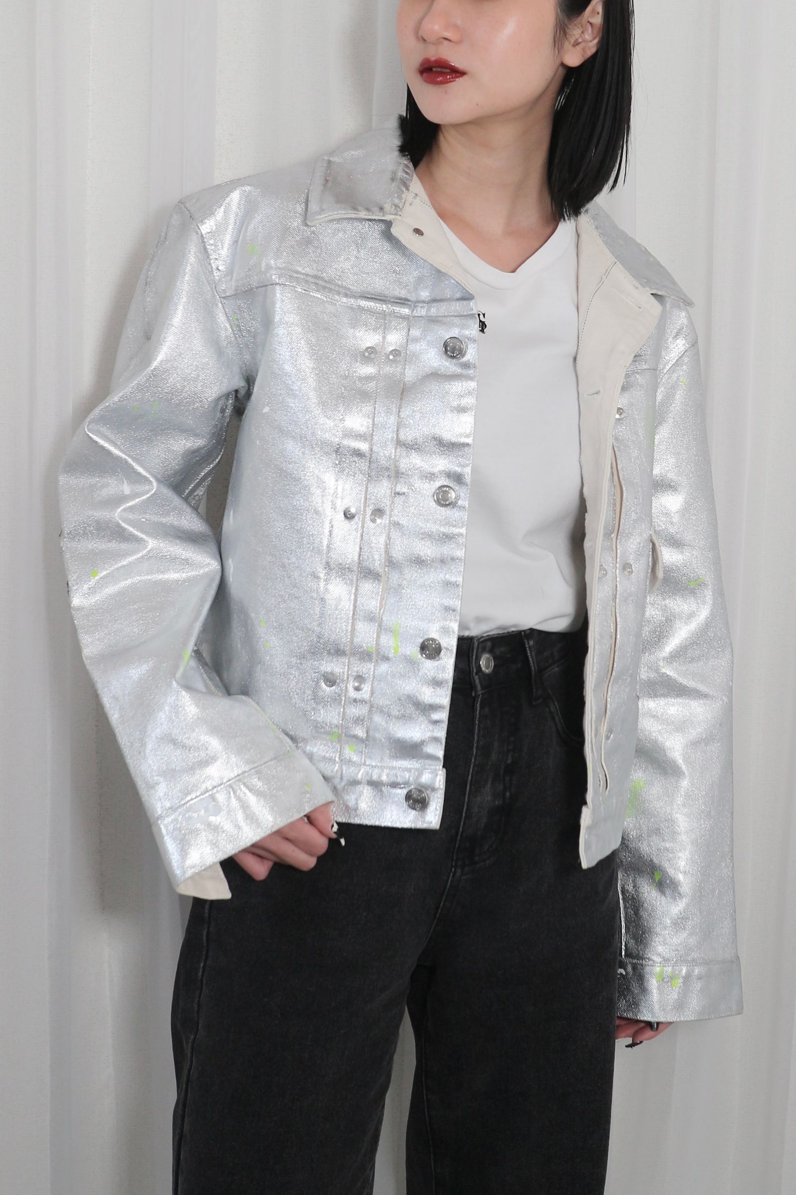 NEW CLASSIC JEAN JACKET / ニュークラシックデニムジャケット / レディース (シルバー)