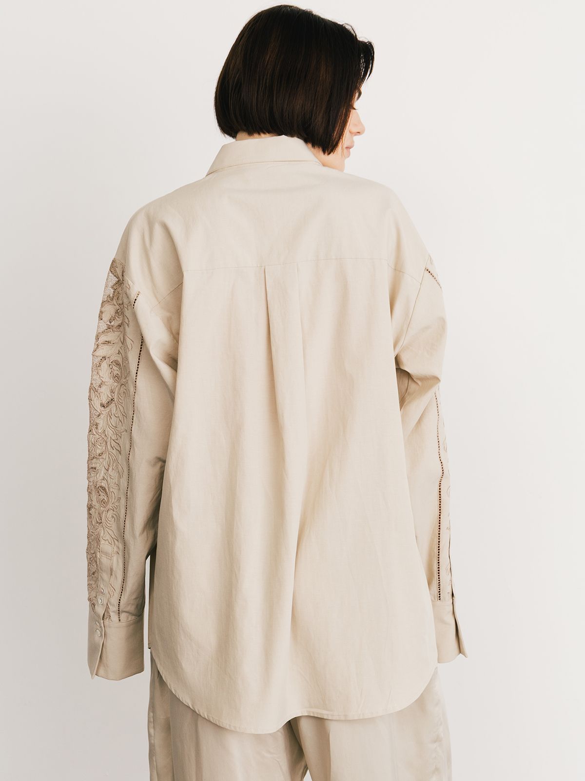 【25SS】EMBROIDERY SHIRTS / エンブロイダリー シャツ (ベージュ)