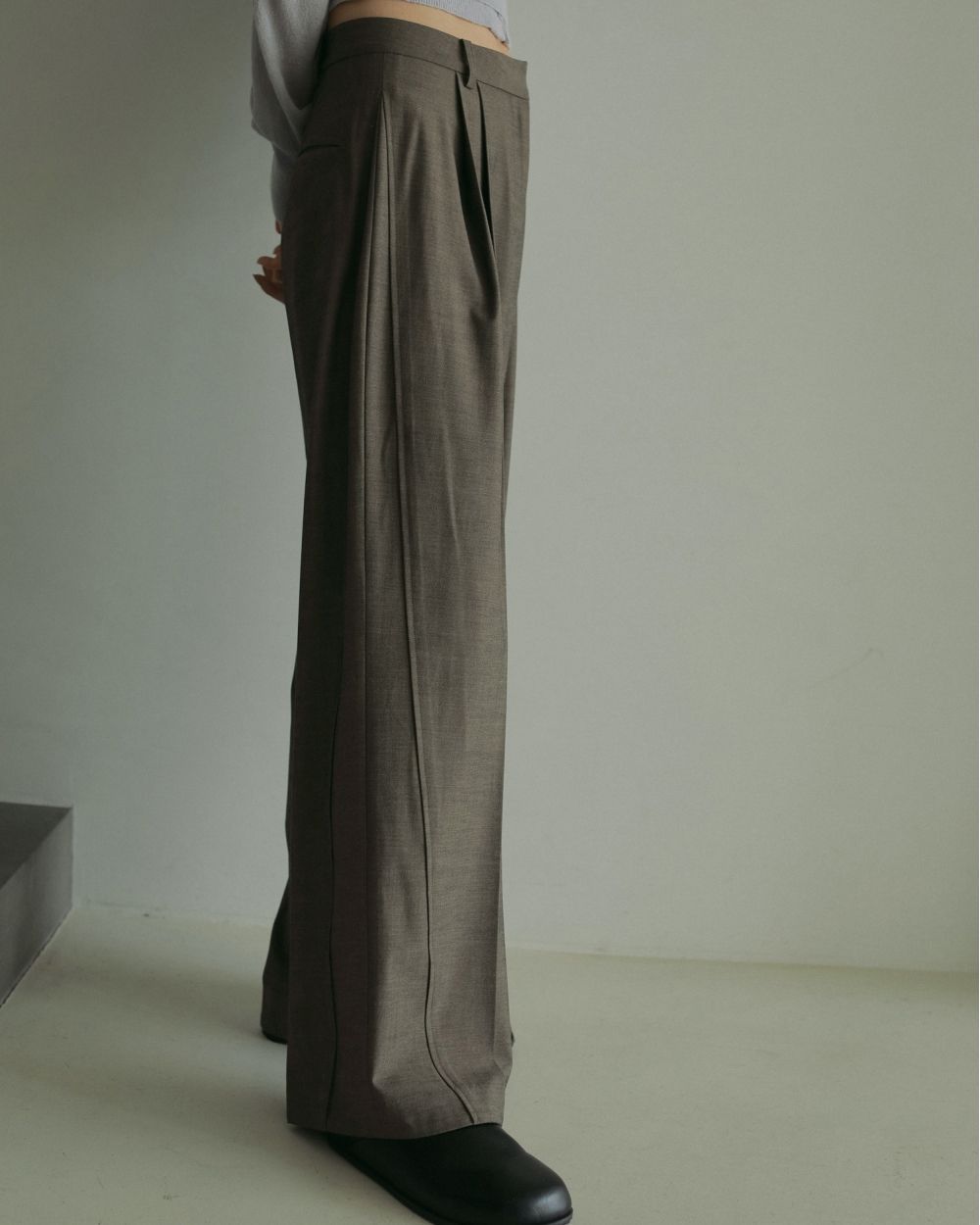Panel Wide Pants / パネルワイドパンツ (ブラウン)