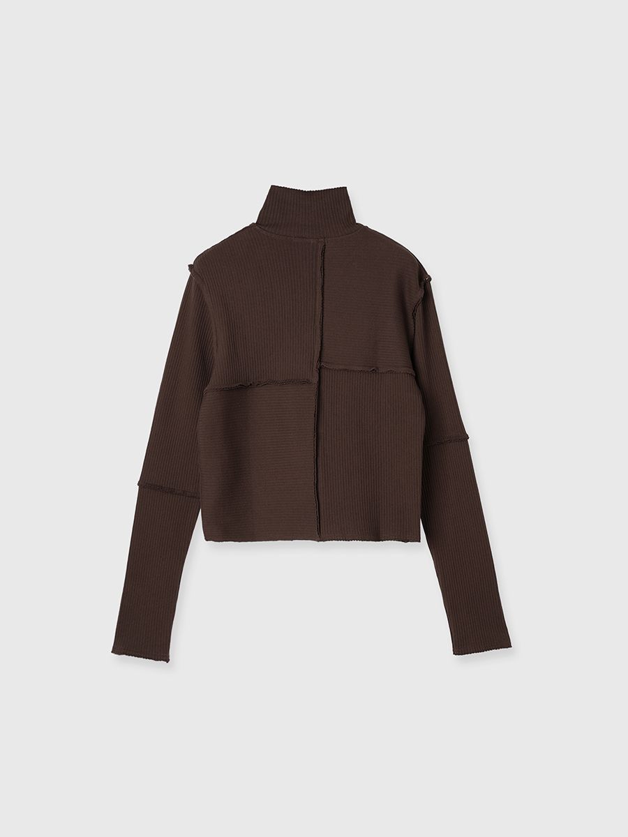 【25SS】TERRA RIB 2WAY ZIP THERMAL / ジップサーマルトップス (ブラウン)