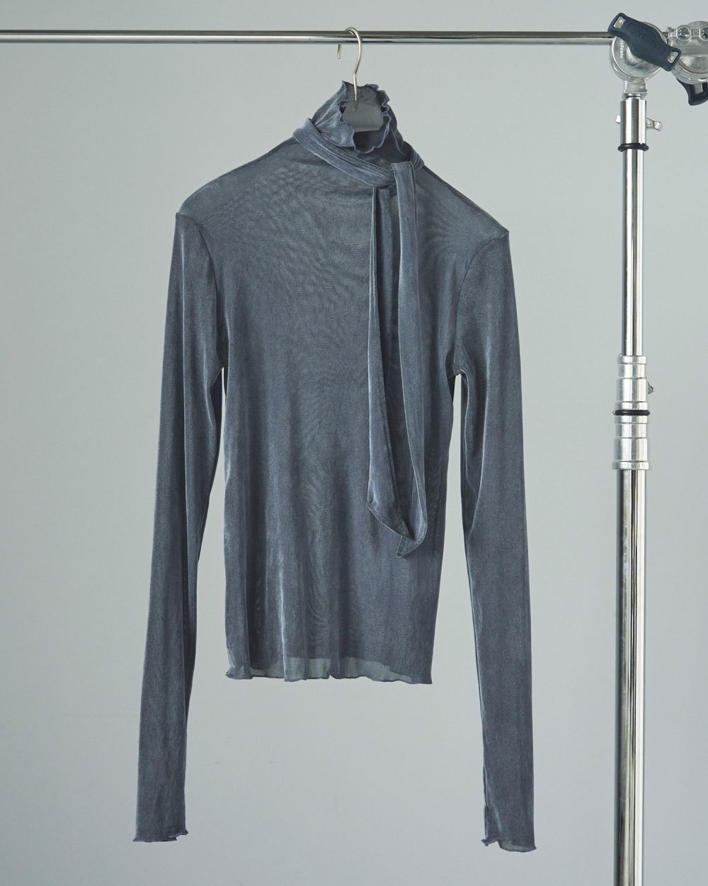 【25AW】Velour Tie Tops / ベロアタイトップス (ブルー)