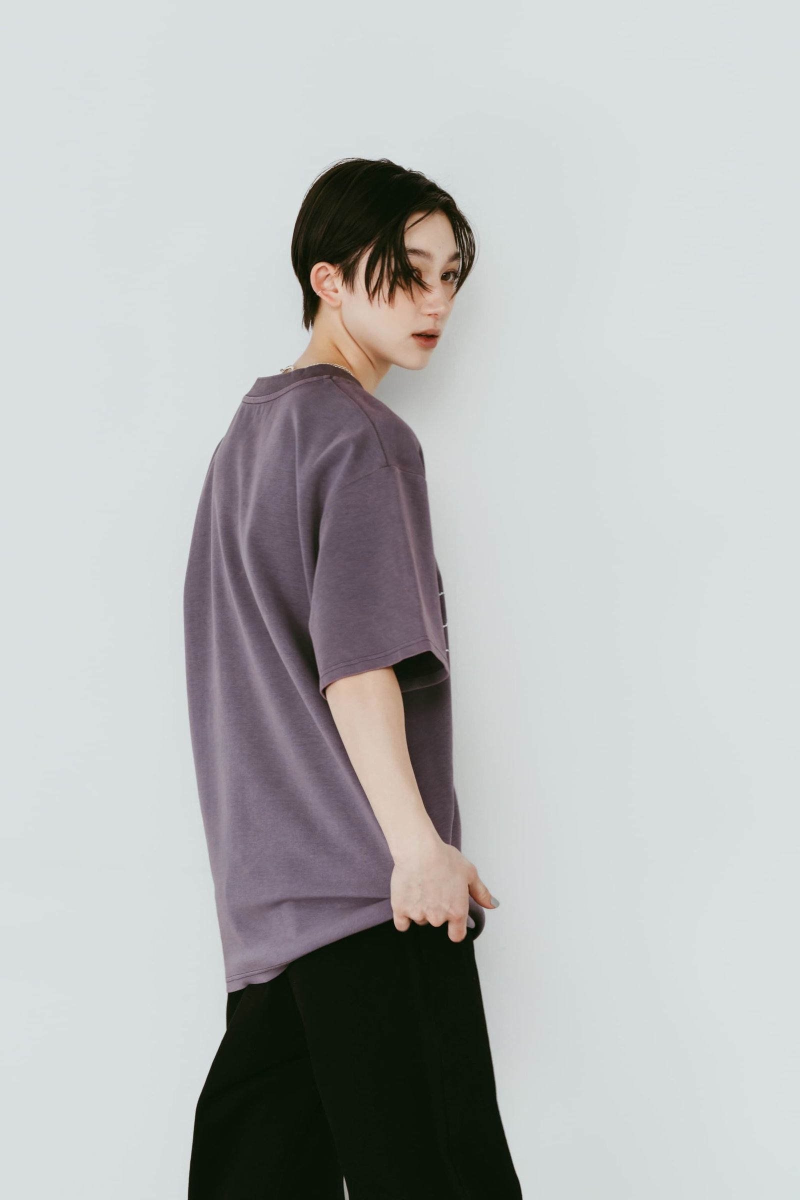 ラインストーングラフィックTシャツ (パープル) rhinestone graphic tee(unisex) (Purple) /  26SS