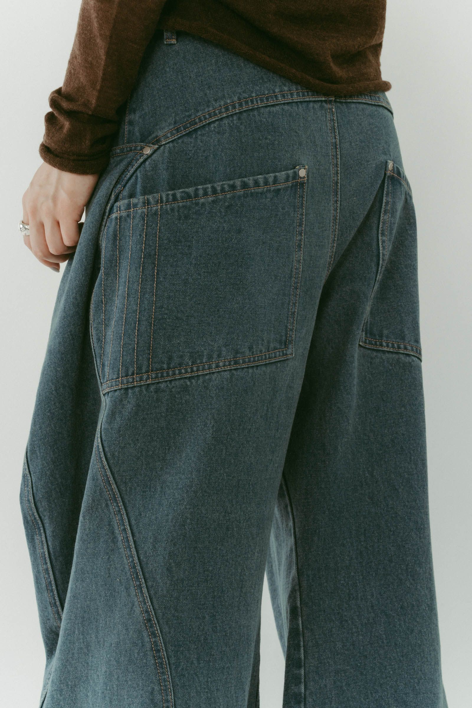 tuck design denim pants / タックデザインデニムパンツ (デニムブルー) / 25AW