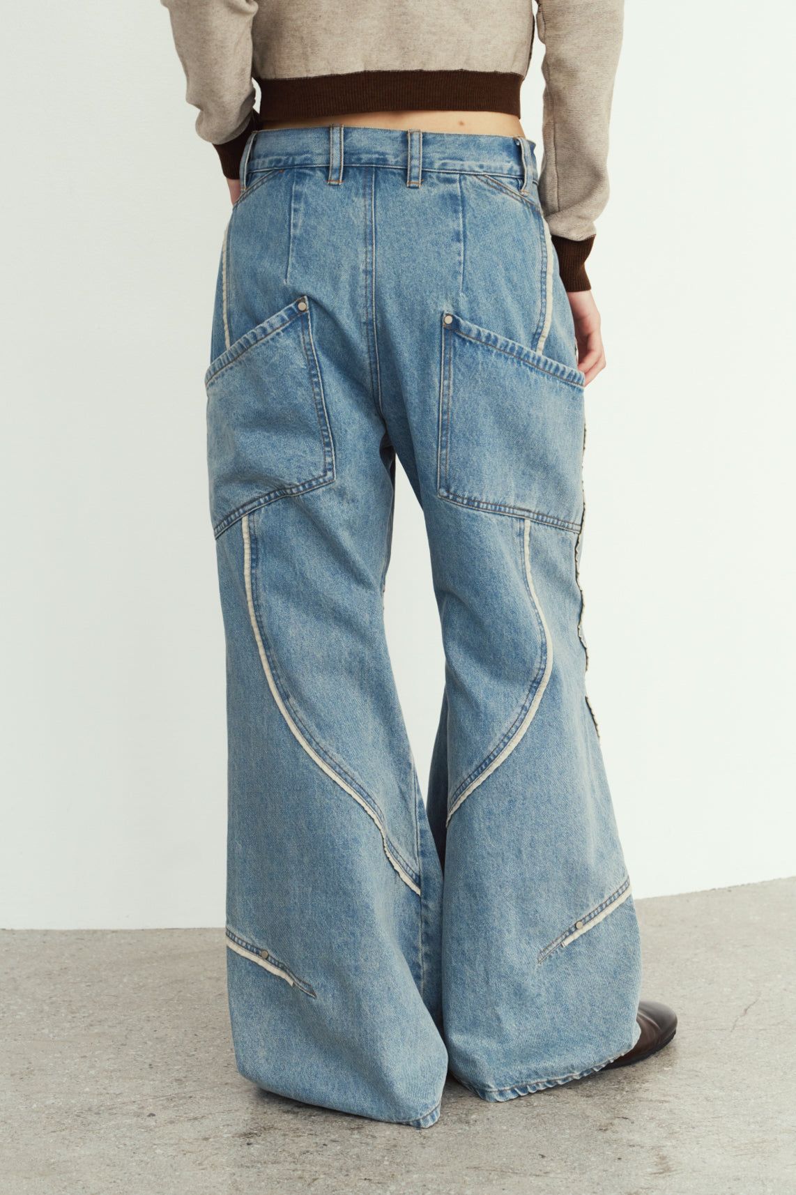 カーブ ユーティリティデニムパンツ (ブルー) curve utility denim pants(unisex) (Blue) / 26AW