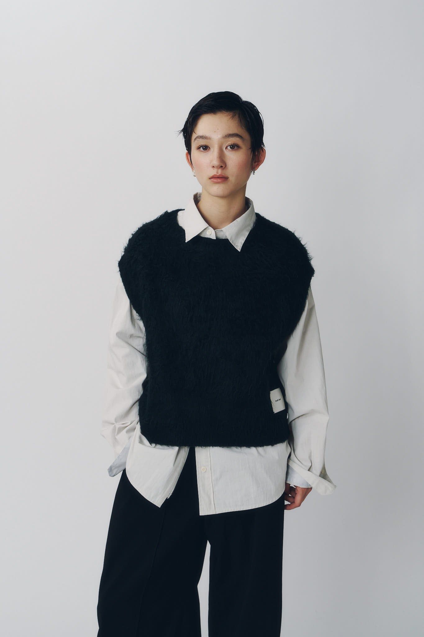 アーガイルニットベスト (ブラック) argyle knit vest (Black) / 26AW