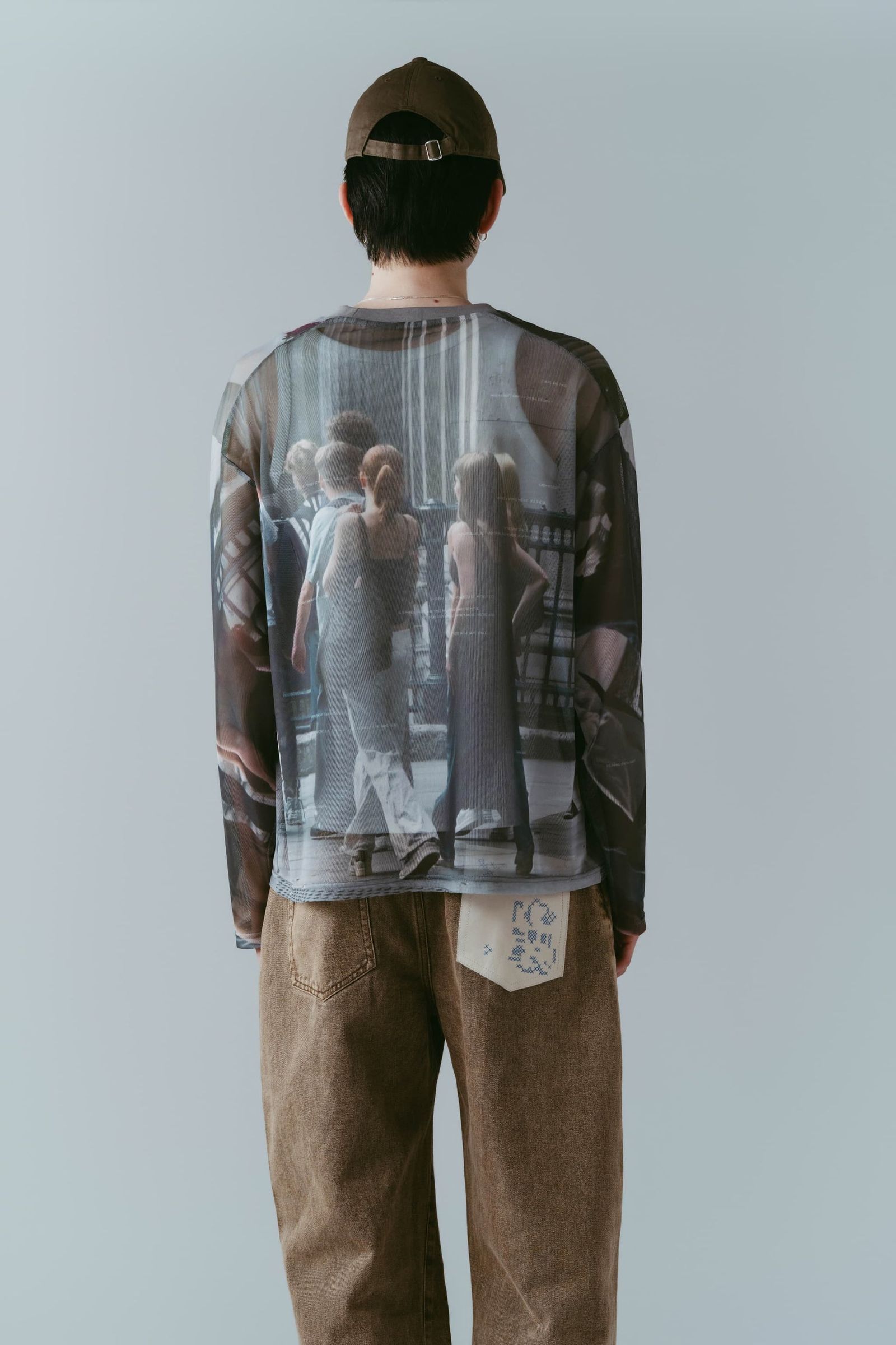 シアープリント ロングスリーブTシャツ (ガールズ) school sheer long-sleeve tee(unisex) (Girls) /  26SS