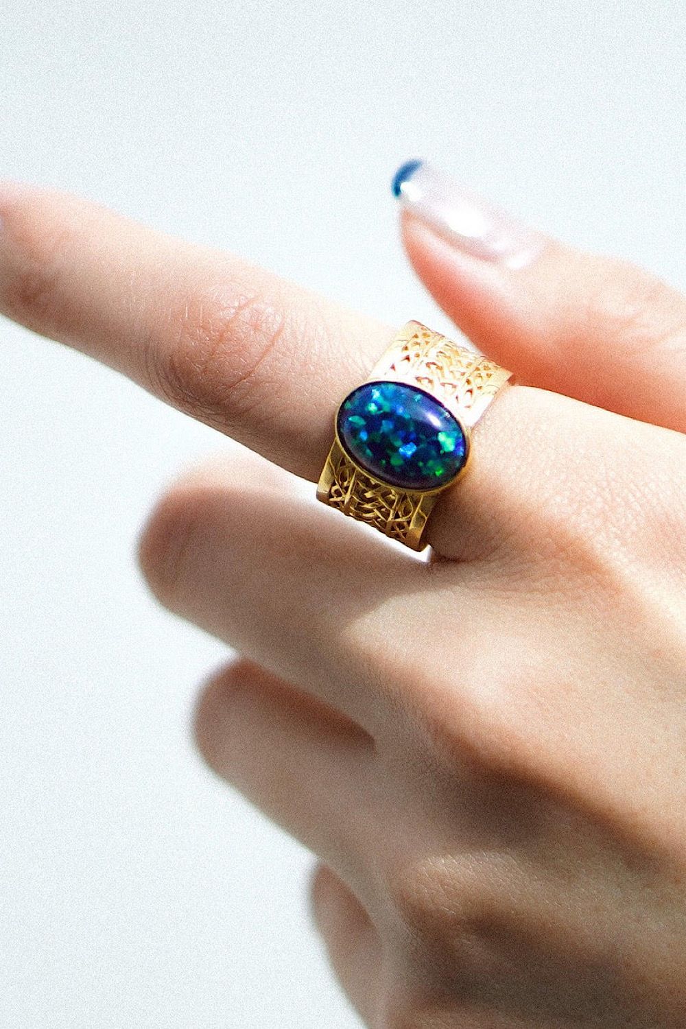 ARCHAIC MURAL OPAL RING / アルカイック ミューラル オパール リング STERLING SILVER 925 (ゴールドベルメイユ)