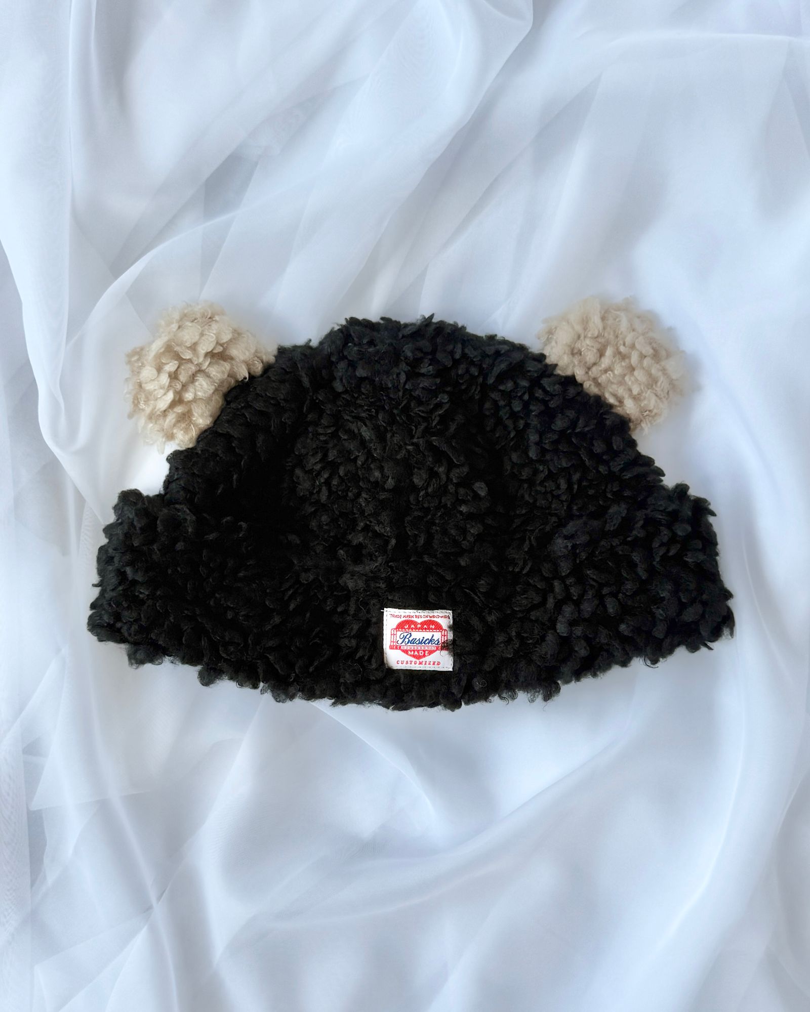 【25AW】Bear Beanie / ベアビーニー (ブラック×ブラウン)