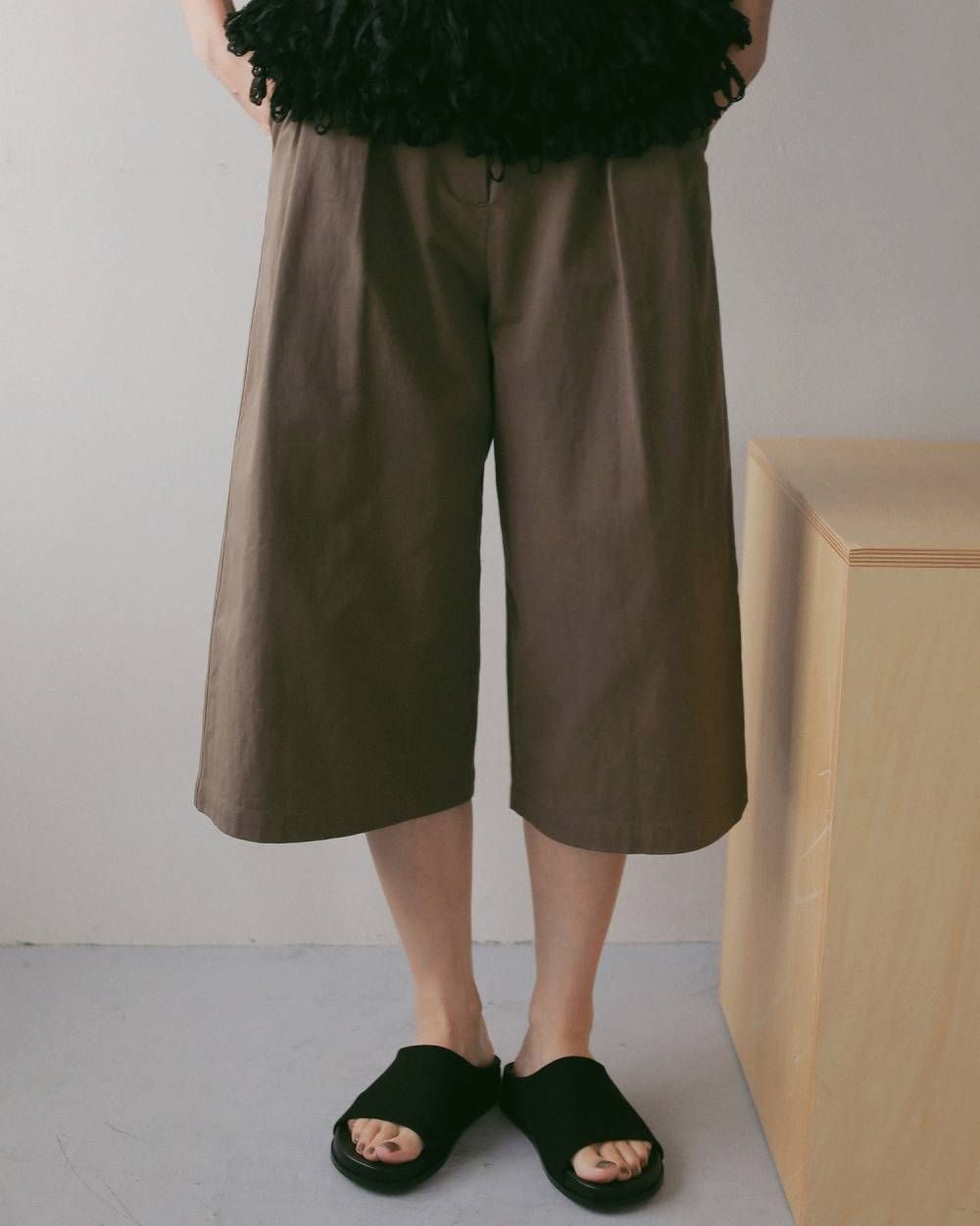 タック バミューダパンツ (ベージュ) Tuck Bermuda Pants (Beige) / 27SS