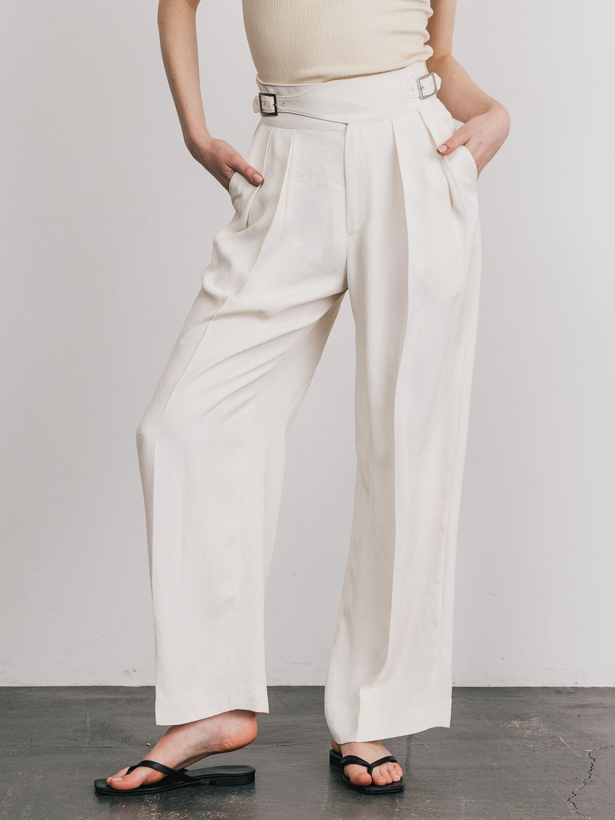 【25SS】ACETATE GURKHA PANTS / アセテート グルカパンツ (アイボリー)