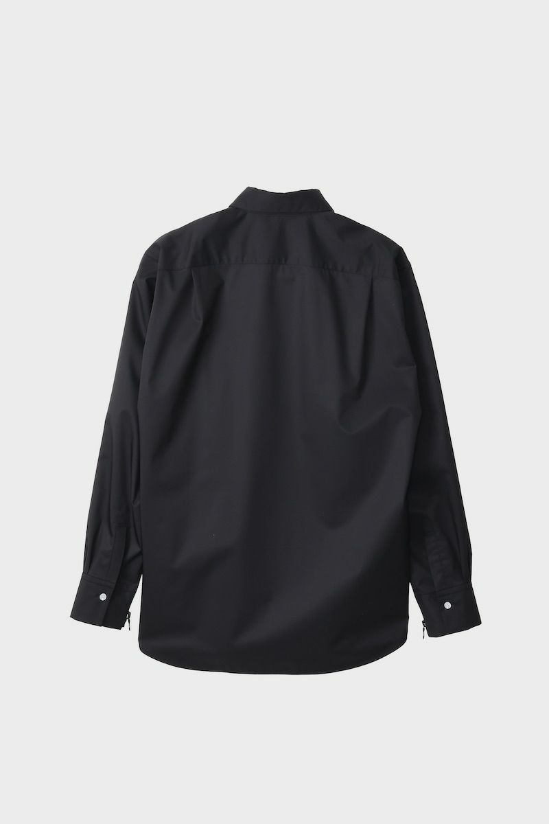 【メンズ】ZIPPER TWILL SHIRT / ジッパーツイルシャツ (ブラック)