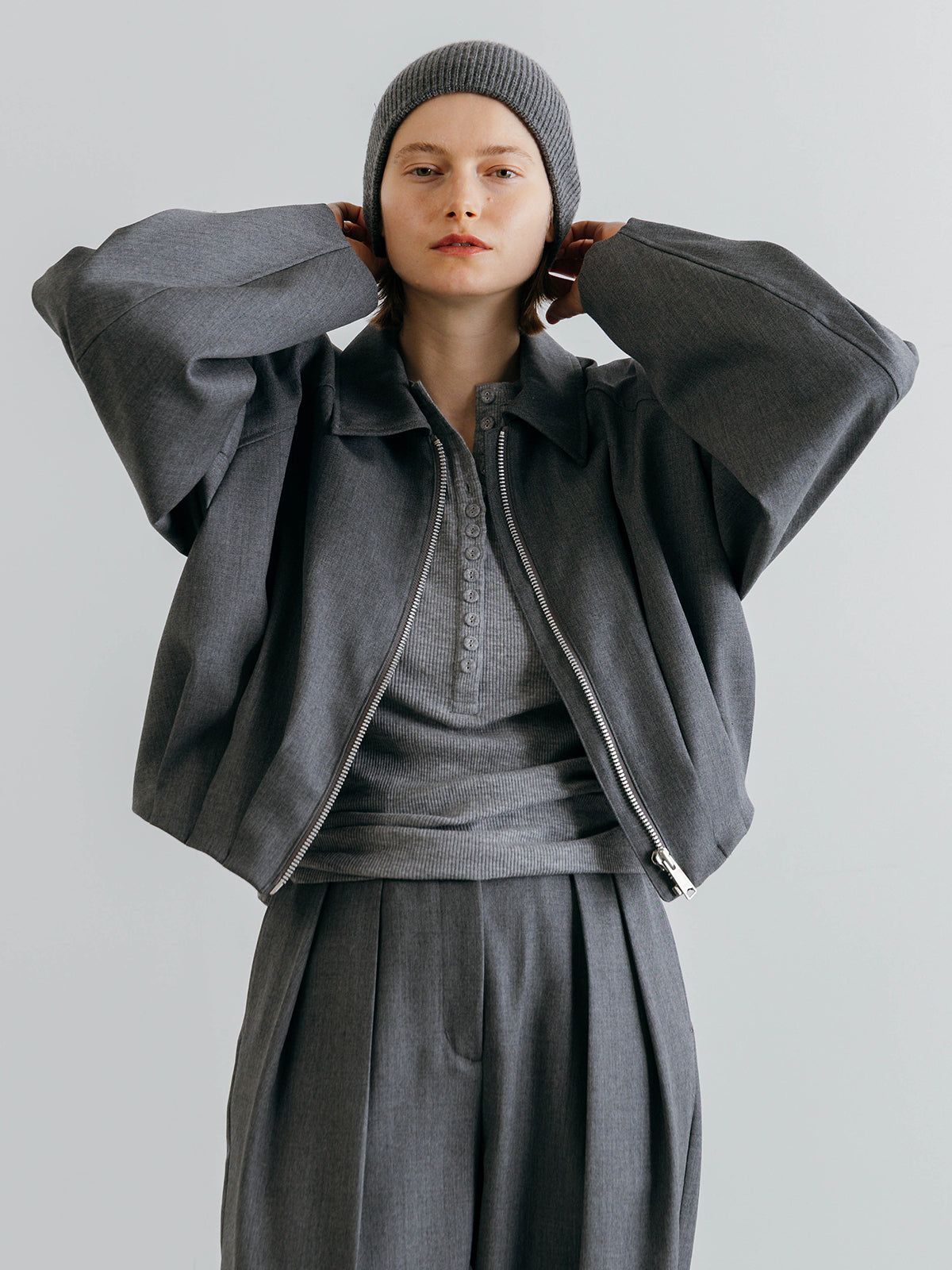 ICHIGUN TUCK JACKET / イチグン タックジャケット (Gray) / 26SS