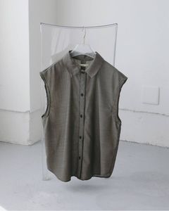 ウールシャンブレー ノースリーブシャツ (グレージュ) Woolchambray Sleeveless Shirts (Graige) / 27SS