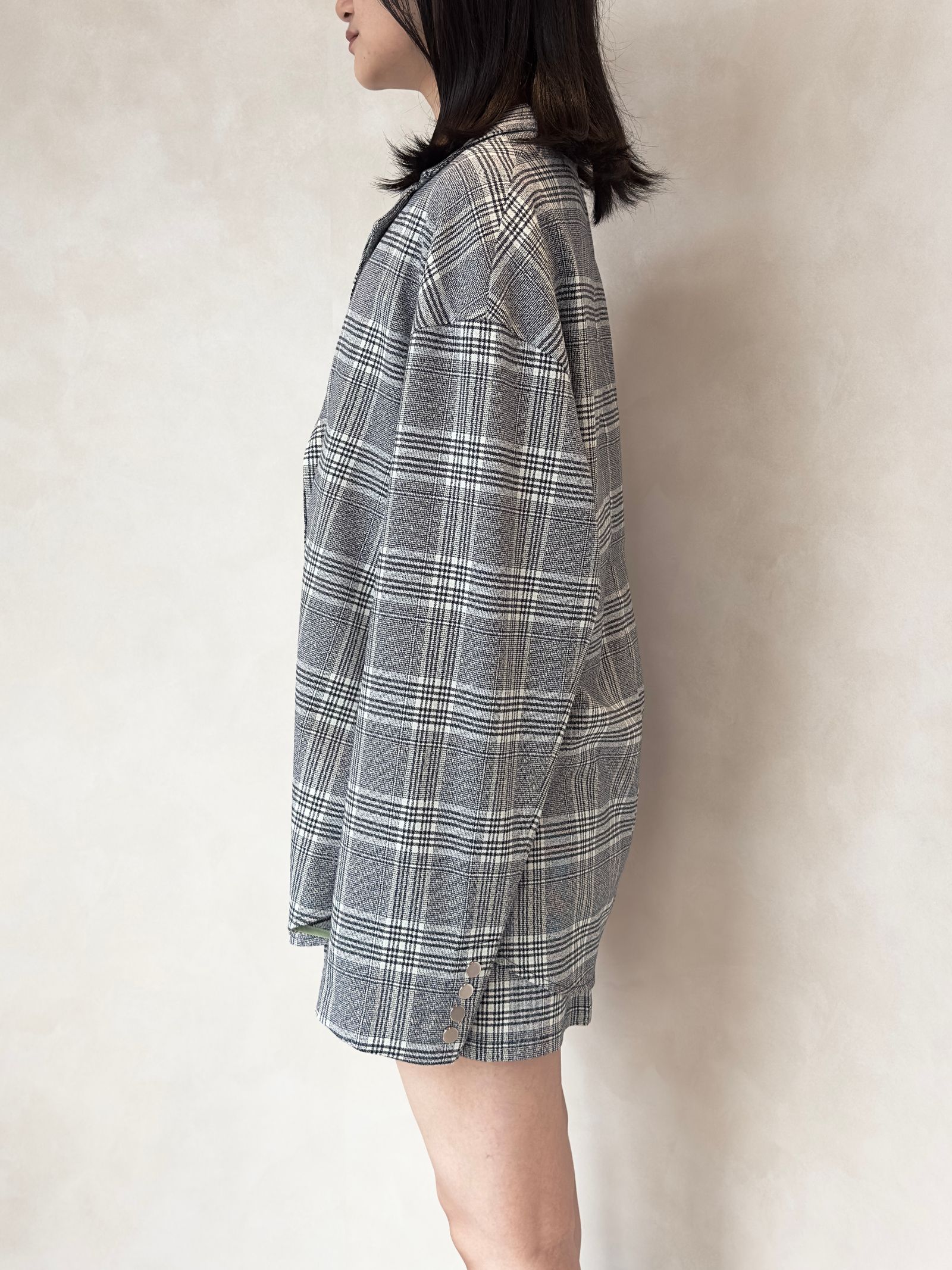 CHECK SHIRTS LIKE JACKET (GRAY) / チェックシャツライクジャケット グレー