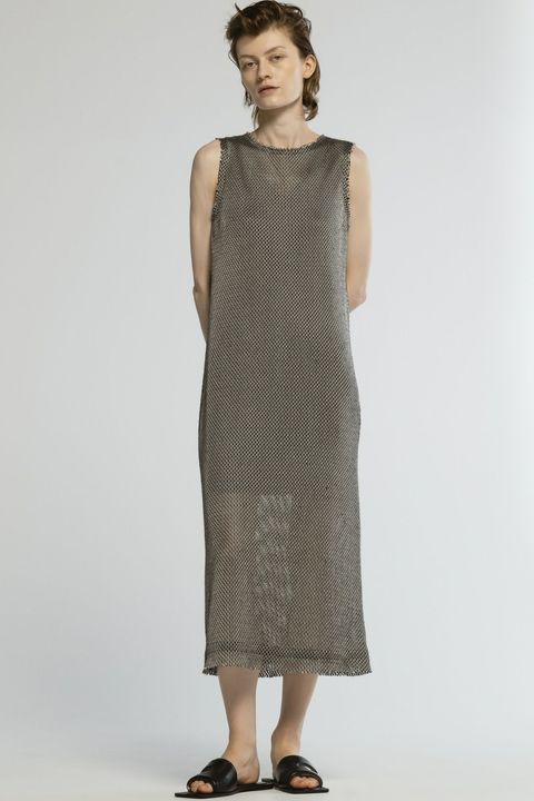 【25SS】RASCHEL SLEEVELESS DRESS / ラッセルスリーブドレス (エクリュ/ブラック)