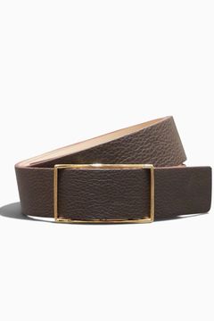 カウハイドシュリンクベルト (ダークブラウン) Shrunken Cowhide Belt (Dark Brown) / 26AW