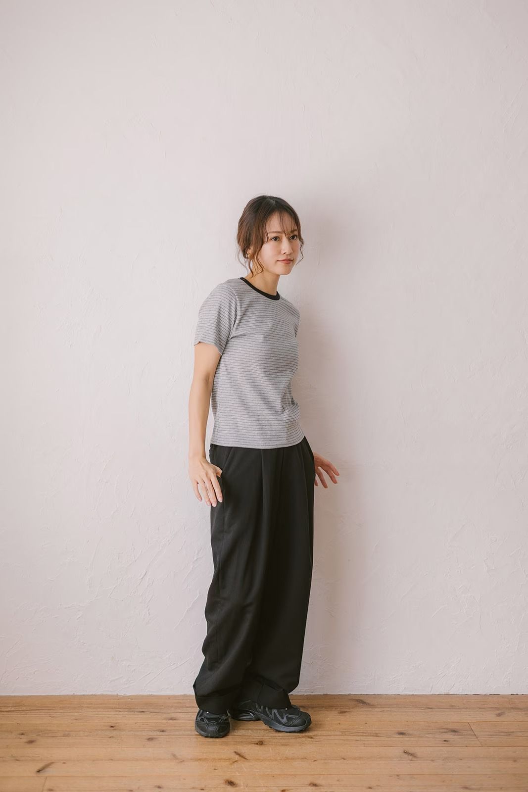 コンフォートスリムボーダーTシャツ (グレー) Slim Border T-shirt (Gray) /  26SS