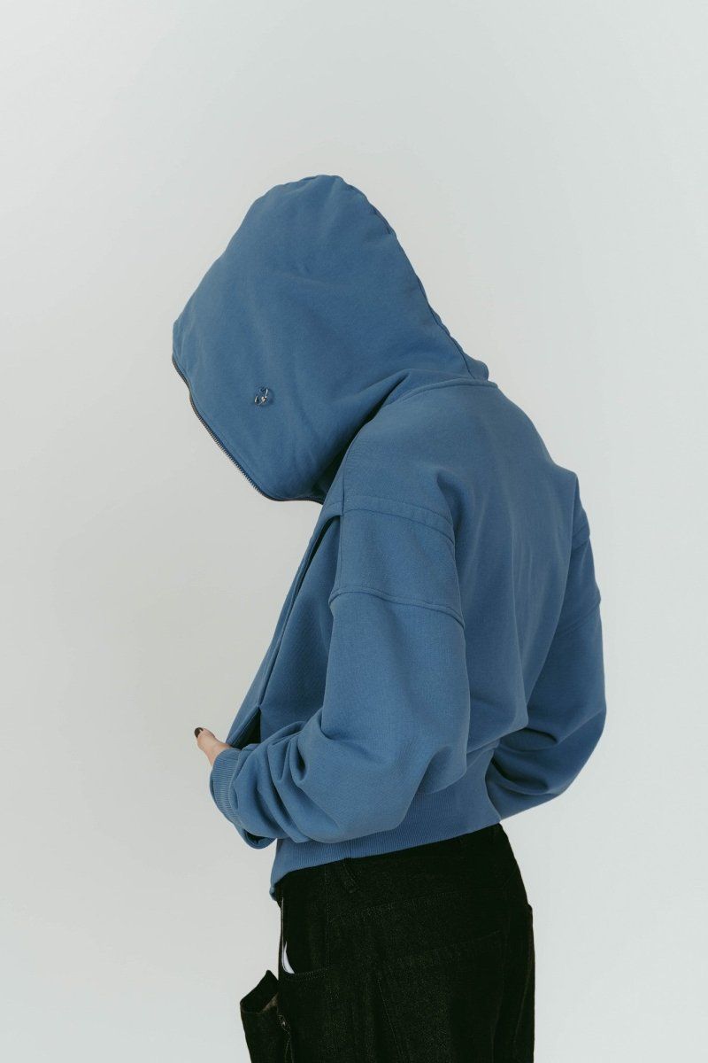 pierced hooded sweatshirt (Blue) / ピアス スウェットフーディ (ブルー) / 26SS