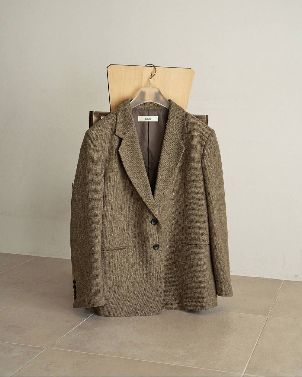 ヘリンボーン ウール ジャケット (ベージュ) Herringbone Wool Jacket (Beige) /  26AW