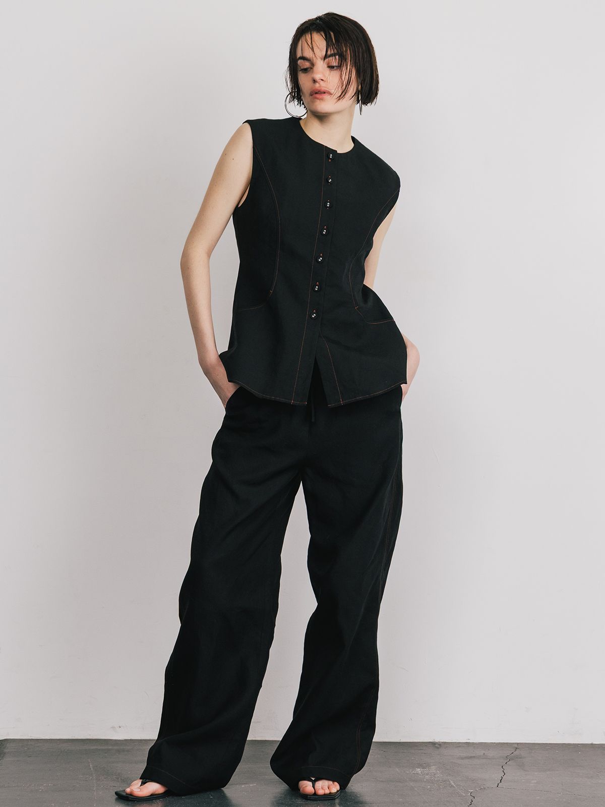 【25SS】TENCEL VEST / テンセルベスト (ブラック)