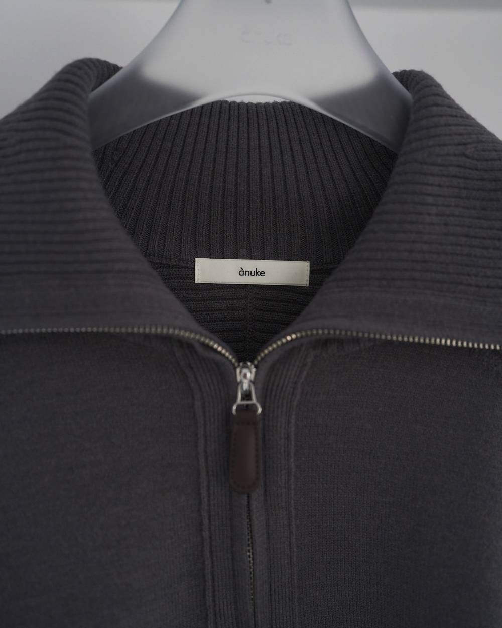 Zip Rib Knit / ジップリブニット (Gray) / 26SS