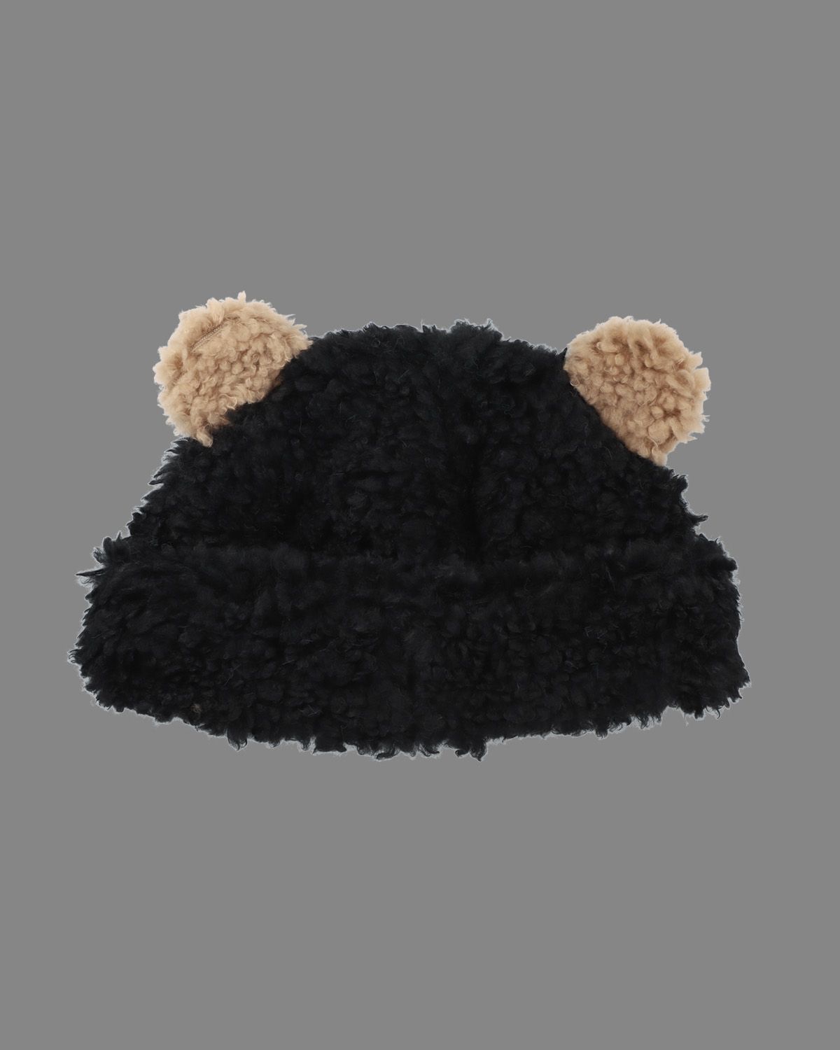 【25AW】Bear Beanie / ベアビーニー (ブラック×ブラウン)