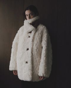 【先行予約】【26TH-03】ムートンリバーシブルコート (アイボリー) Mouton Reversible Coat (Ivory) /  エコファー  /  フェイクファー 【受注期間6/14 23:59まで】