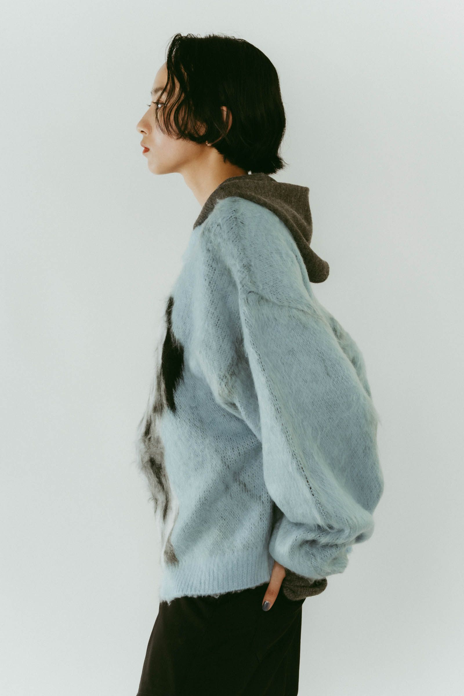 dalmatian shaggy knit(unisex) / ダルメシアン シャギーニット (ブルー) / 25AW