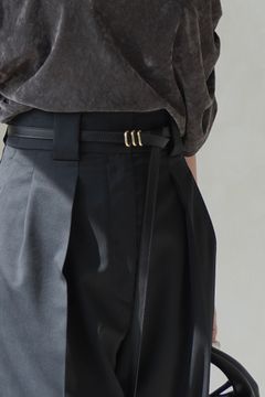 カウハイドナローベルト (ブラック) Cowhide Narrow Belt (Black) / 26AW