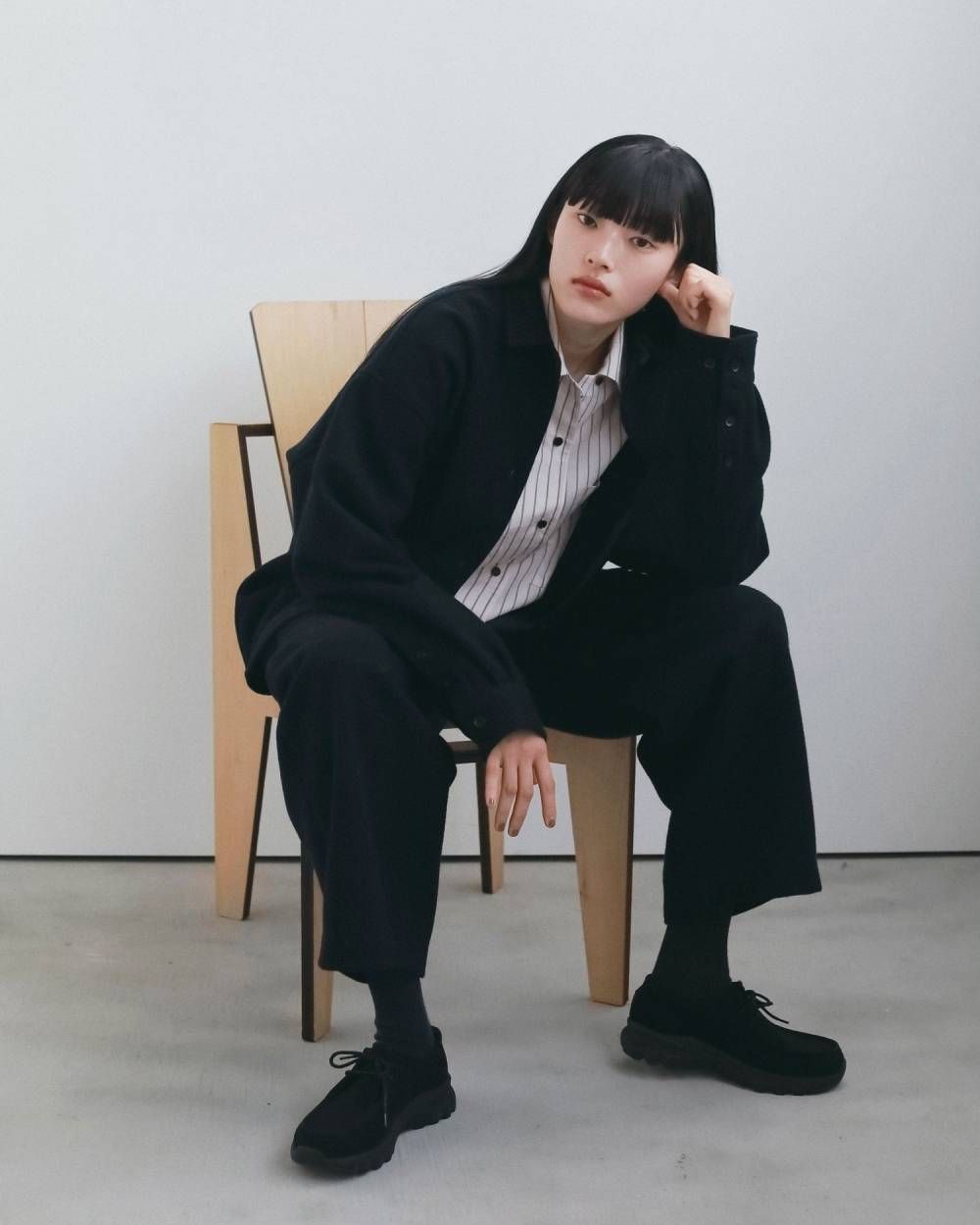 オープンカラーストライプシャツ (ピンク) Opencollar Stripe Shirts (Pink) / 26AW 【6月29日まで期間限定予約】