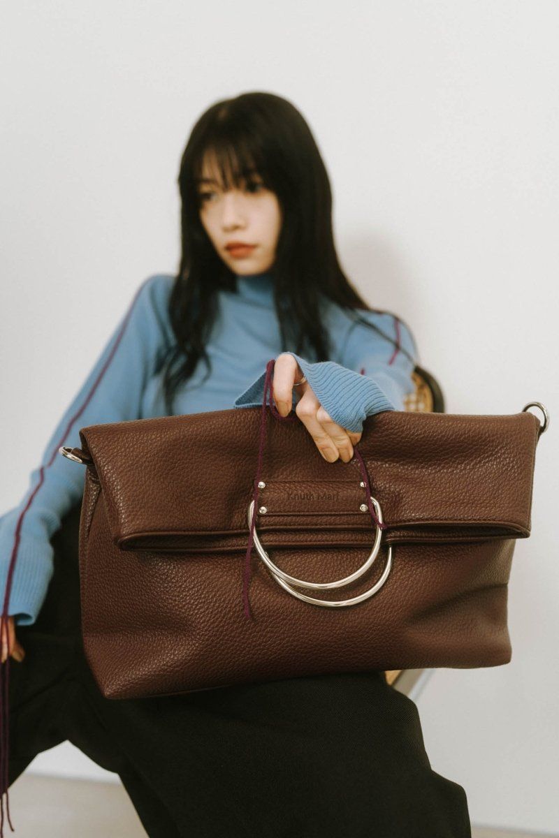 3way metal shoulder bag / 3ウェイ メタルショルダーバッグ (バーガンディ)