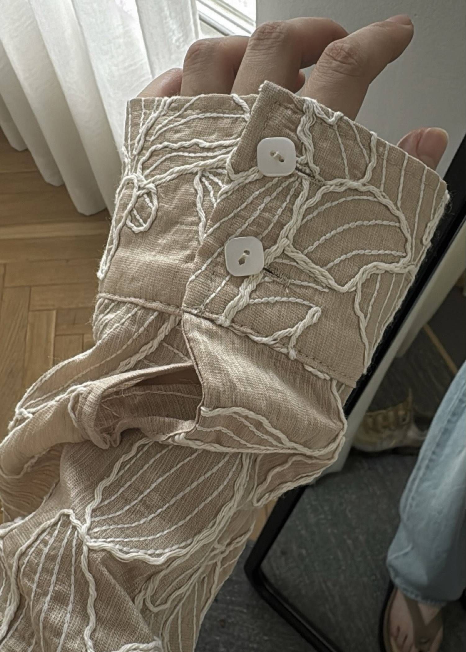 エンブロイダリー リラックス シャツ (ベージュ) thread embroidery relax SH (Beige) /  26SS