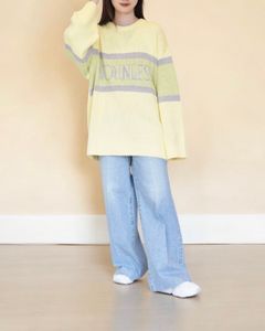 NOUNLESS CLASSIC LOGO KNIT (LEMON) / クラシックロゴニット レモン