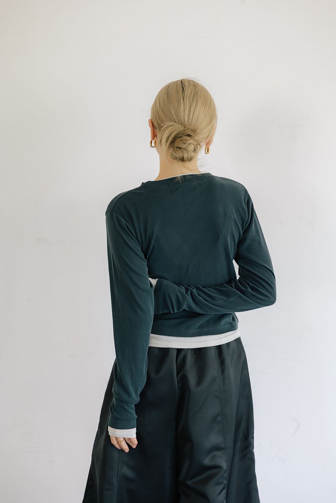 レイヤードライクロンT (ダークグレー) Layered Long Sleeve T-shirt (Dark gray) / 26AW