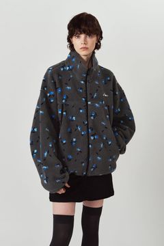 フラワー ボアフリース (グレー) flower boa fleece(unisex) (Gray) / 26AW