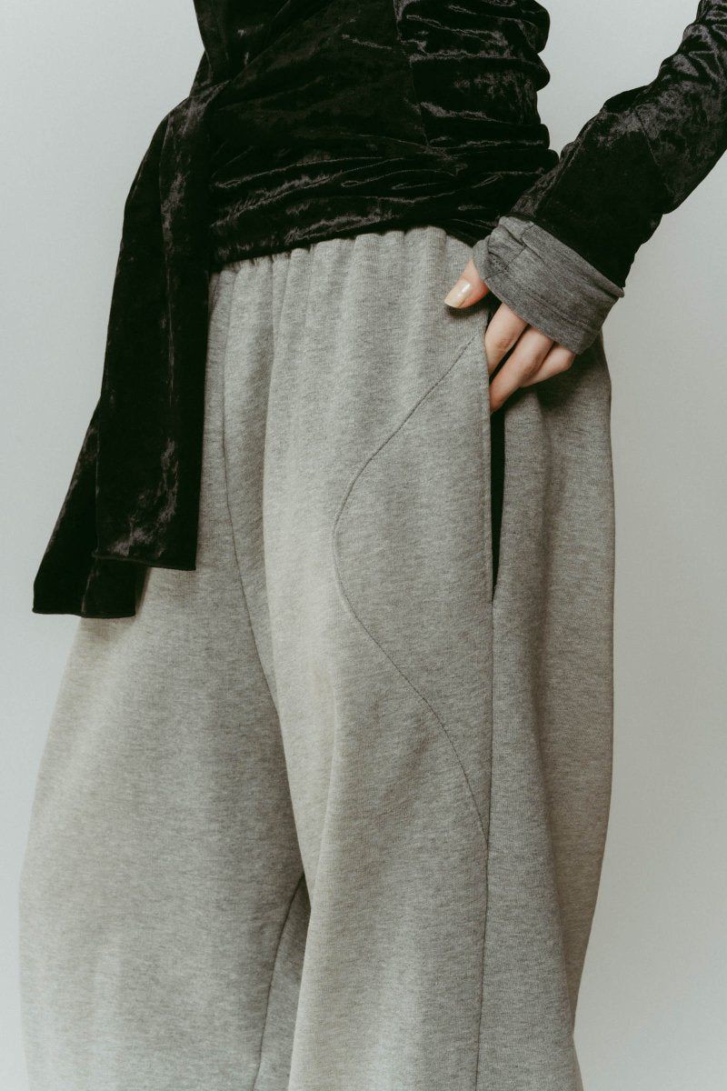 wide-leg sweatpants(unisex) / ワイドレッグ スウェットパンツ (グレー) / 25AW