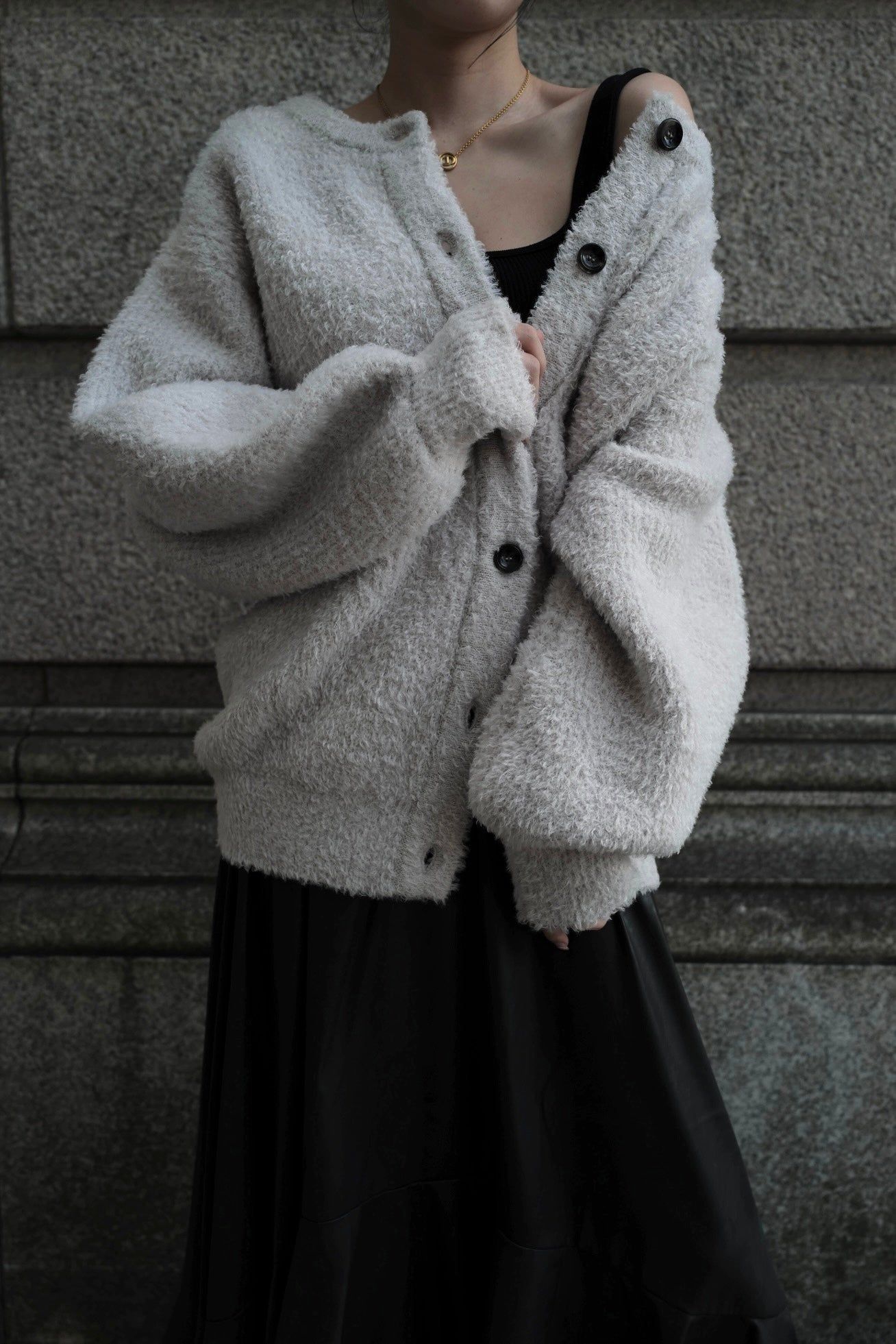 Poodle knit cardigan / プードルニット カーディガン (アイボリー)