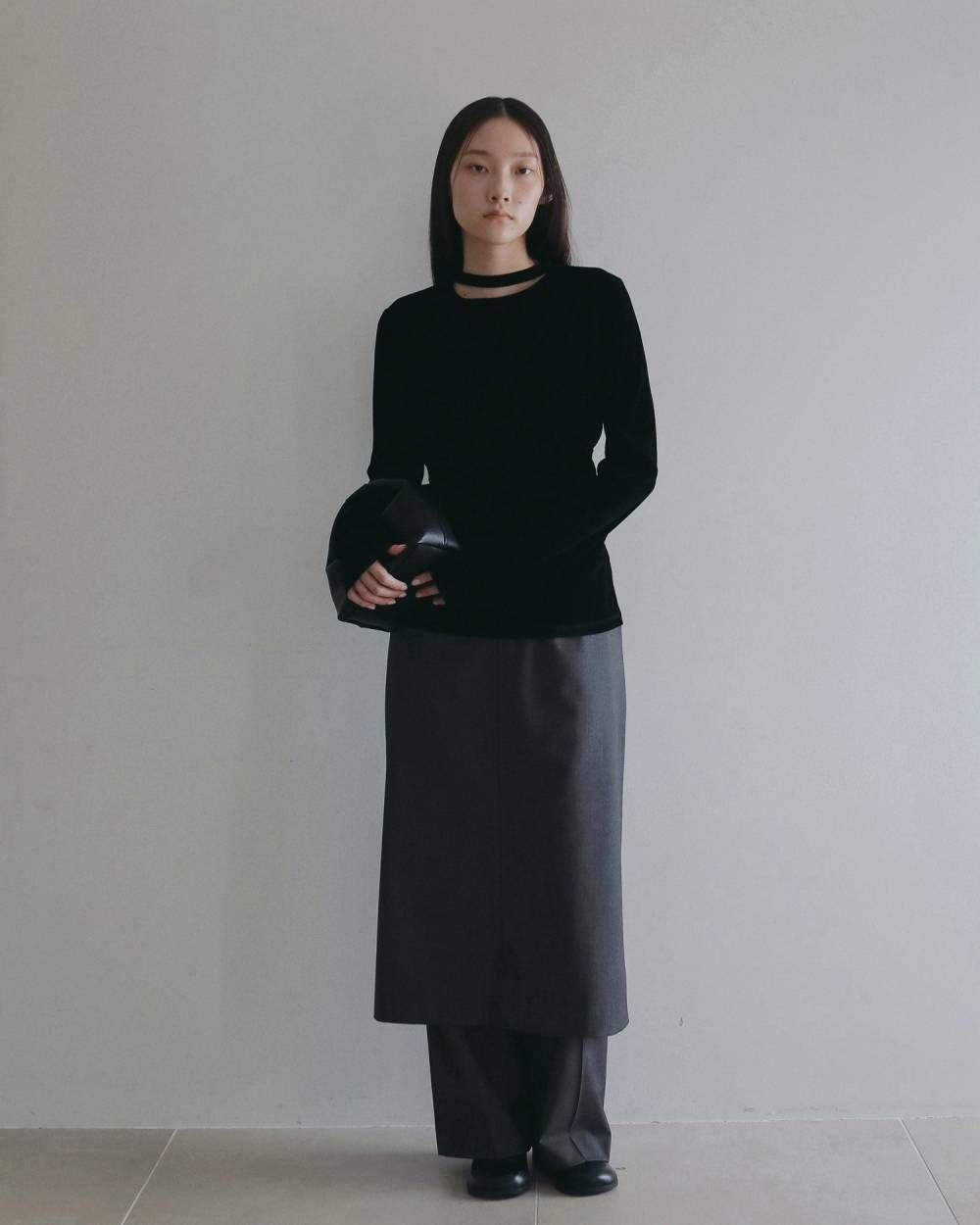 ワンハンドル レザーバッグ (ブラック) Onehandle Leather Bag (Black) / 26SS