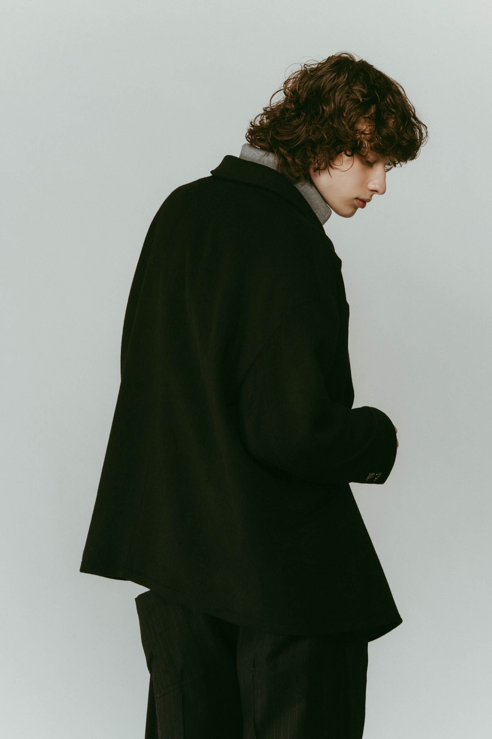 muffler overlay jacket(unisex) / マフラー オーバージャケット (ブラック) / 25AW