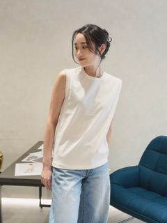 【25SS】REFINA SLEEVELESS T-SHIRT / リフィナスリーブレスTシャツ (オフホワイト)