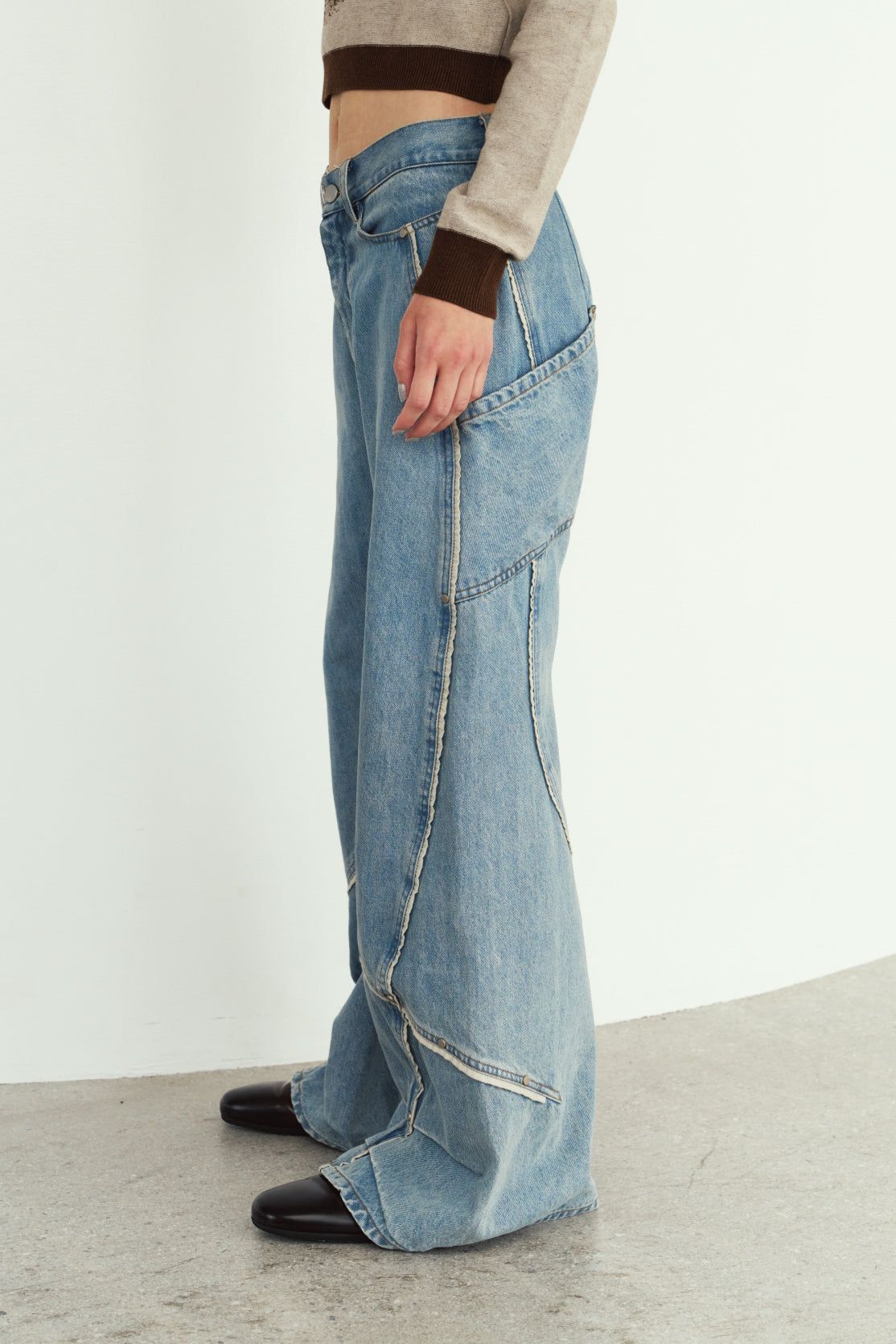 カーブ ユーティリティデニムパンツ (ブルー) curve utility denim pants(unisex) (Blue) / 26AW